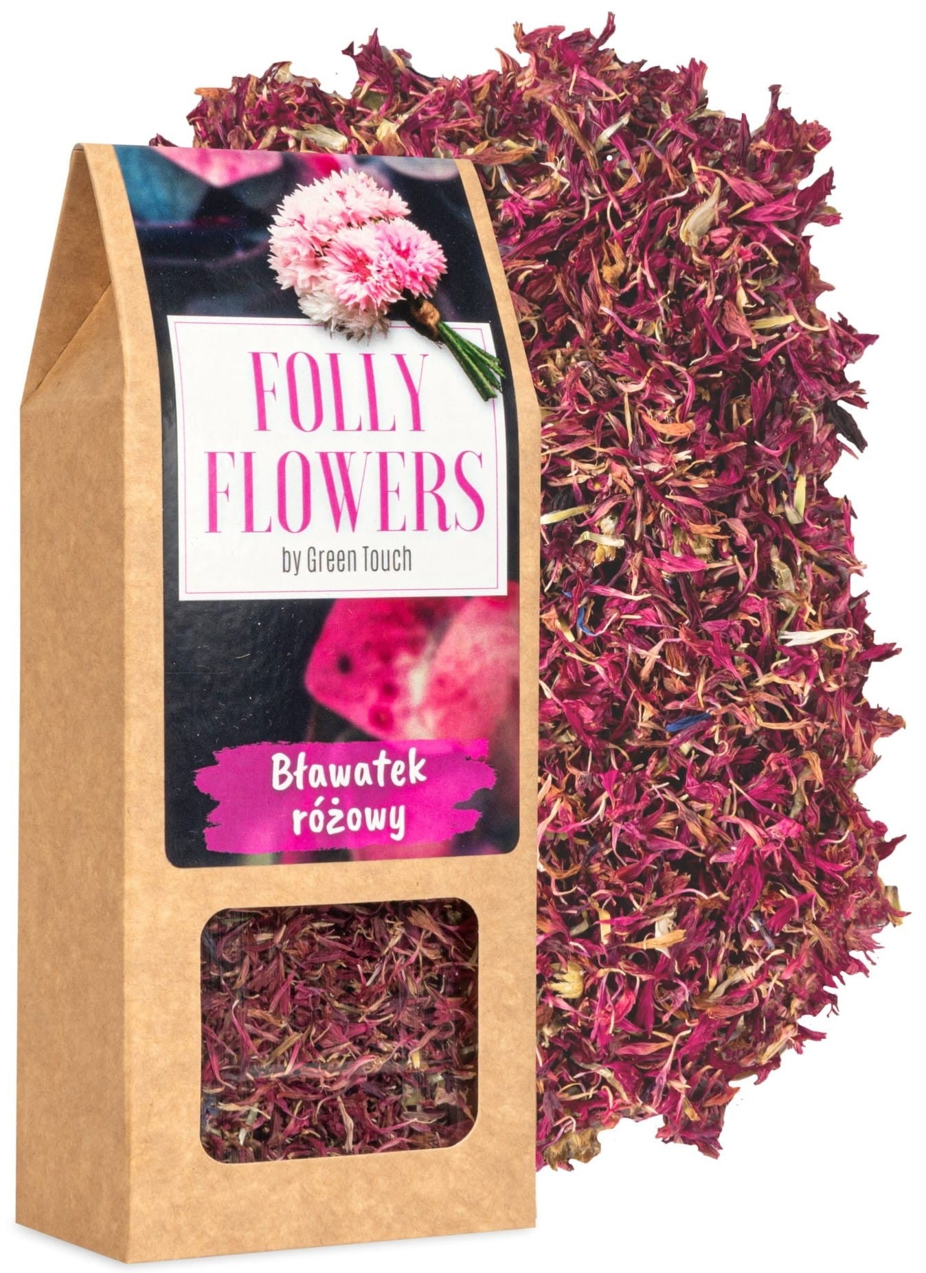 Bławatek różowy suszony kwiaty jadalne 10g