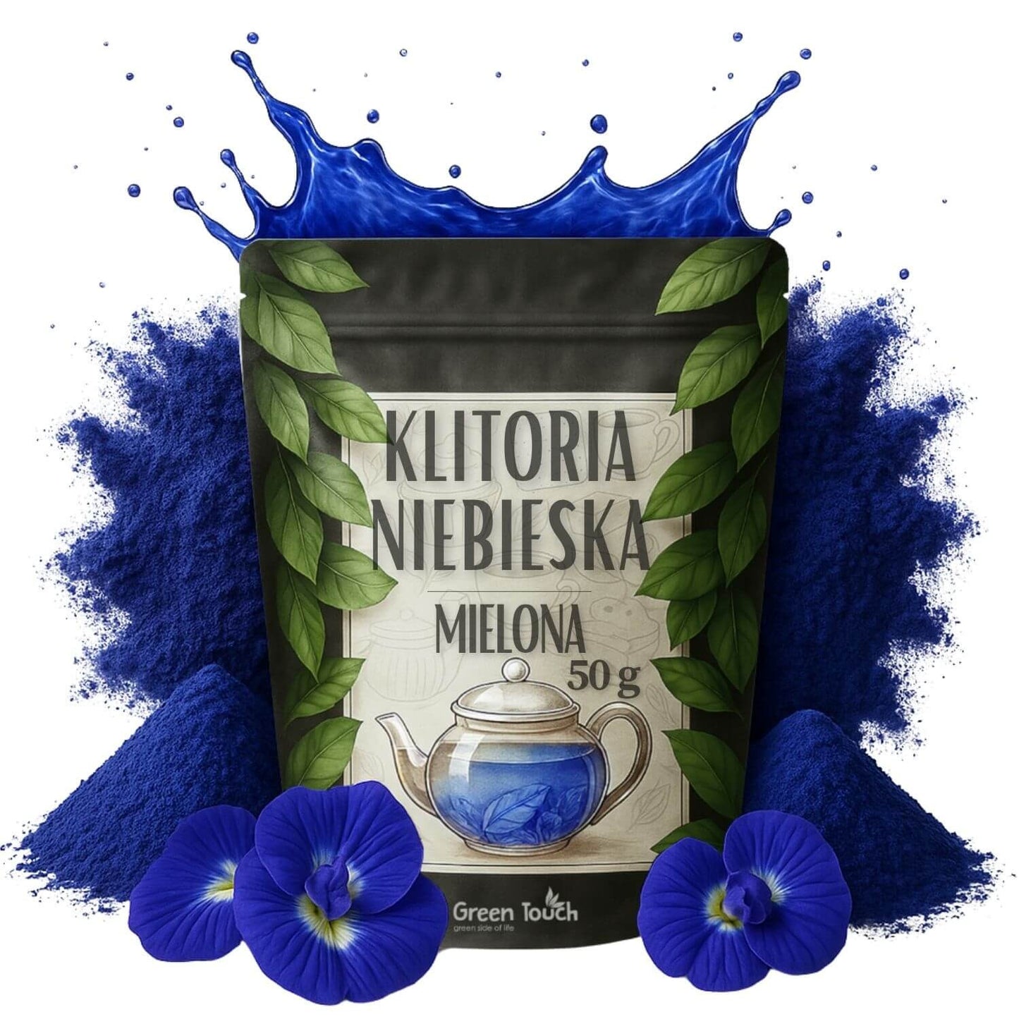 Herbata niebieska klitoria blue butterfly tea mielona blue latte matcha 50 g